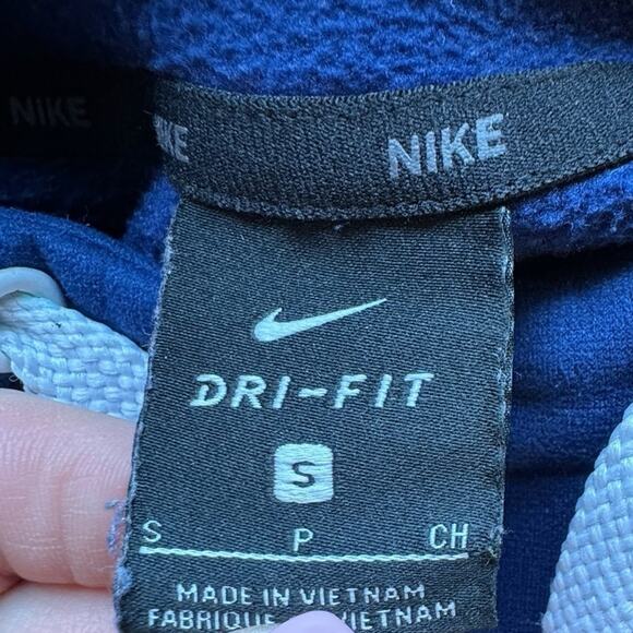 Nike Dri-FIT Blue Hooded Sweatshirt Men’s Size Small Pullover Hoodie Athletic - Picture 3 of 11